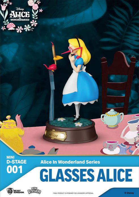 Beast Kingdom Alice in Wonderland Glasses Alice Mini D-Stage PVC Figure