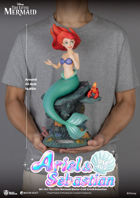 Beast Kingdom Ariel & Sebastian - Disney's The Little Mermaid - MC-103 - Master Craft Collectible Statue