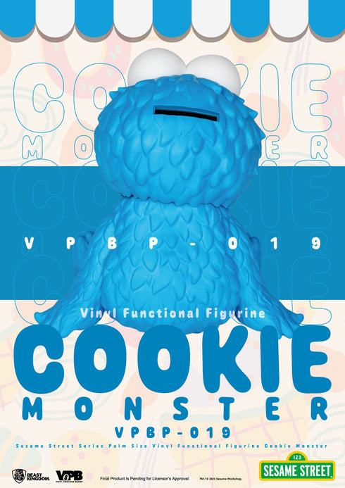 Beast Kingdom Cookie Monster Piggy Bank - Sesame Street - Palm Sized Vinyl Collectible