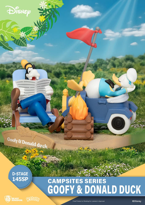 Beast Kingdom Disney Campsite Series Goofy & Donald Duck Special Edition D-Stage PVC Diorama Statue