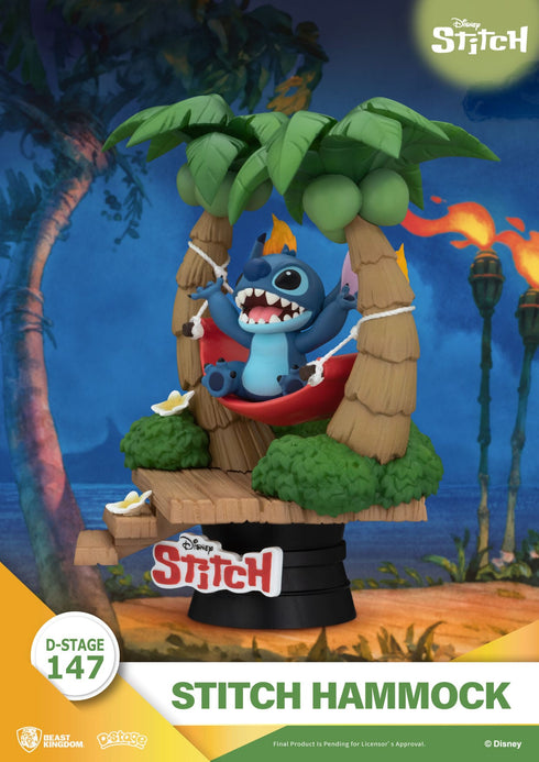 Beast Kingdom Disney Lilo & Stitch Stitch Hammock PVC Diorama Statue
