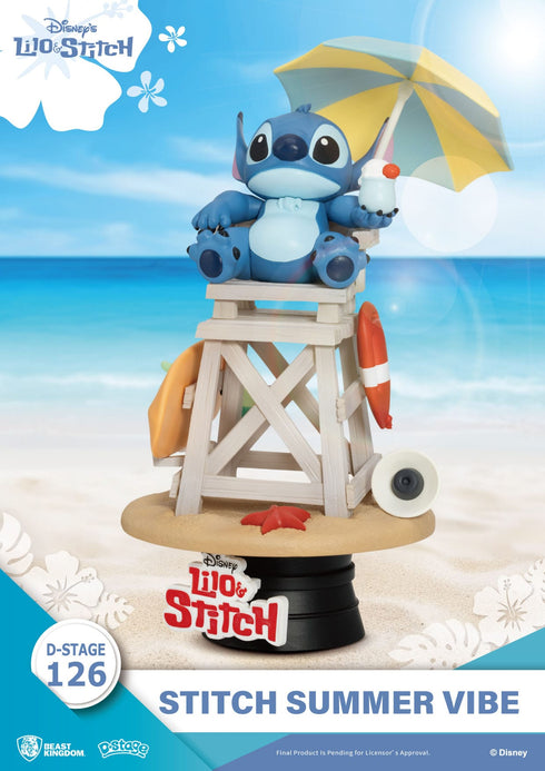 Beast Kingdom Disney Stitch Summer Vibe D-Stage PVC Diorama Statue