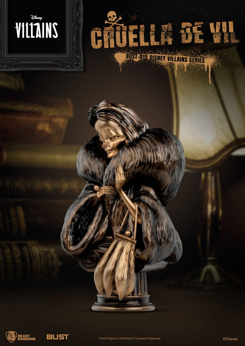 Beast Kingdom Disney Villains Series Cruella De Vil PVC Bust