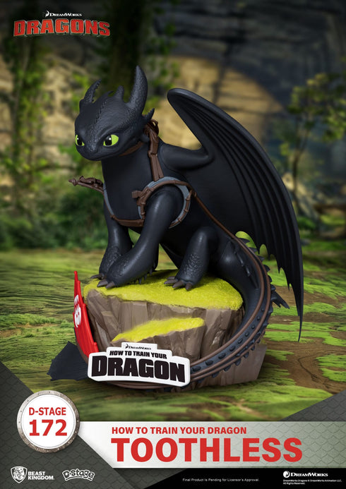 Beast Kingdom How To Train Your Dragon D-Stage Toothless PVC Diorama Statue