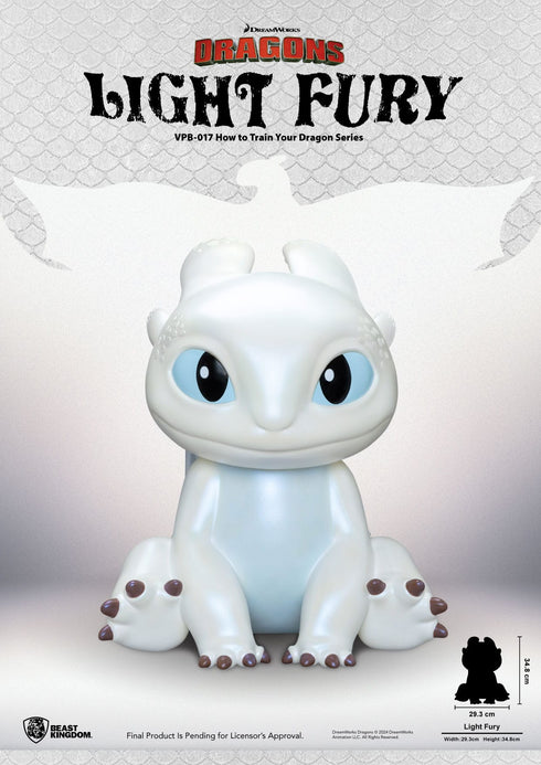 Beast Kingdom Light Fury Piggy Bank - How To Train Your Dragon - Vinyl Collectible