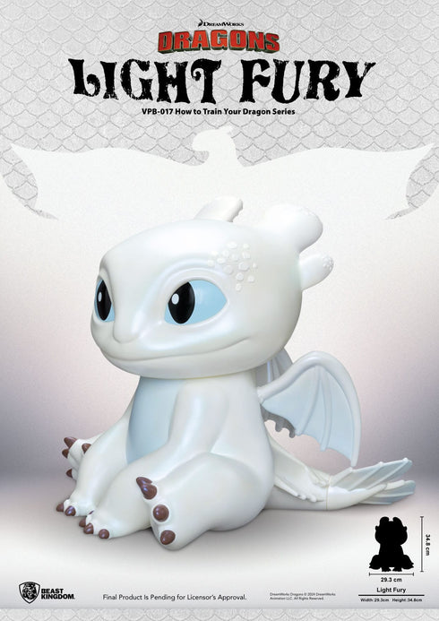 Beast Kingdom Light Fury Piggy Bank - How To Train Your Dragon - Vinyl Collectible