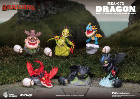 Beast Kingdom How to Train Your Dragon Series Blind Box Mini Egg Attack Figures Set (6)