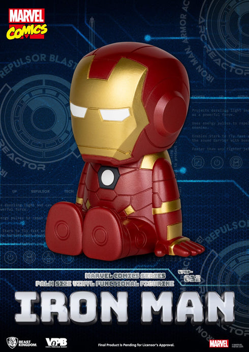 Beast Kingdom Iron Man Piggy Bank - Marvel Comics - Palm Sized Vinyl Collectible
