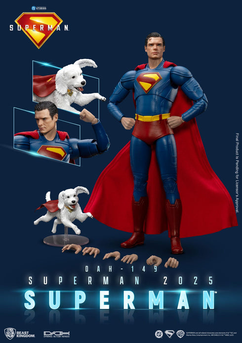 Beast Kingdom Superman (2025) Dynamic 8ction Heroes Superman & Krypto Action Figure