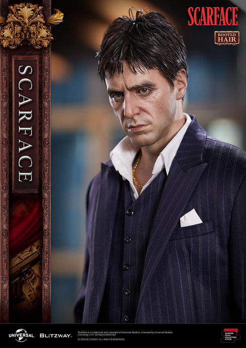 Blitzway Scarface Superb Scale Tony Montana (Rooted Hair Version) 1/4 Statue