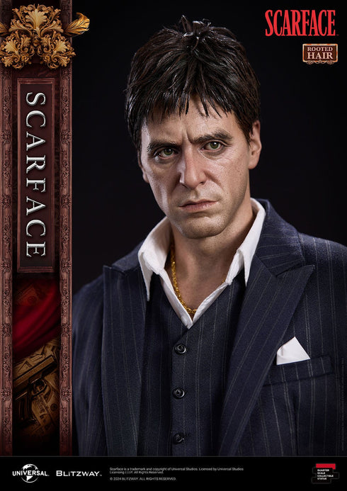 Blitzway Scarface Superb Scale Tony Montana (Rooted Hair Version) 1/4 Statue