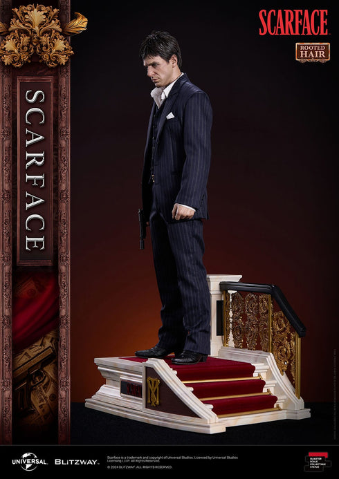 Blitzway Scarface Superb Scale Tony Montana (Rooted Hair Version) 1/4 Statue
