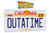Doctor Collector Outatime DeLorean License Plate - Back To The Future - Collectible Replica