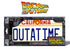 Doctor Collector Outatime DeLorean License Plate - Back To The Future - Collectible Replica