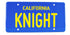 Doctor Collector KITT License Plate - Knight Rider - Collectible Replica