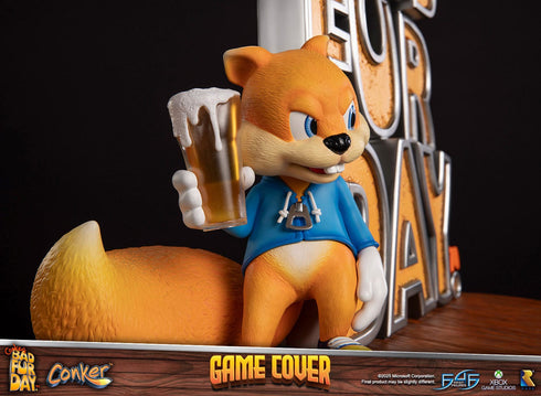 First 4 Figures Game Cover (Standard Edition) - Conker's Bad Fur Day - Collectible Statue