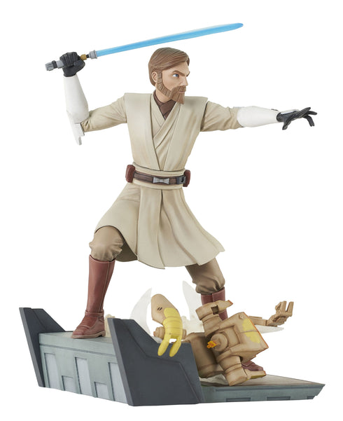 Gentle Giant Star Wars The Clone Wars Deluxe Gallery General Obi-Wan Kenobi PVC Statue