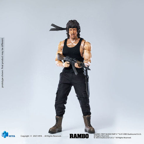 Hiya Toys Rambo First Blood II John Rambo Exquisite Super Series 1/12 Action Figure