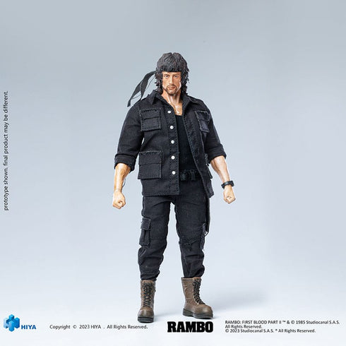 Hiya Toys Rambo First Blood II John Rambo Exquisite Super Series 1/12 Action Figure