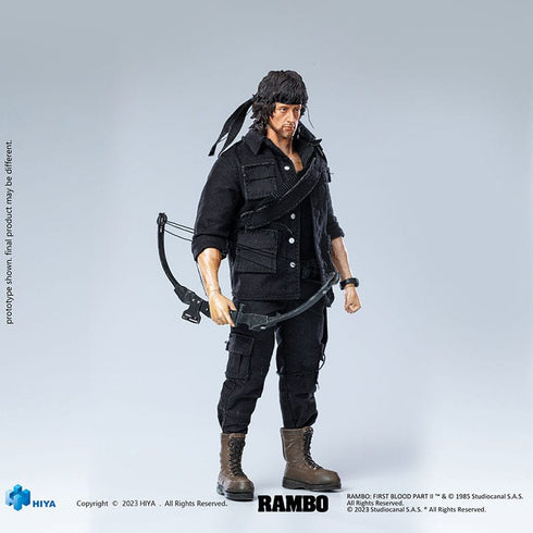 Hiya Toys Rambo First Blood II John Rambo Exquisite Super Series 1/12 Action Figure