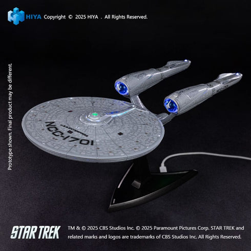 Hiya Toys Star Trek Strange 2009 REPLICAart Series Light Up Starship SS Enterprise NCC-1701 Replica