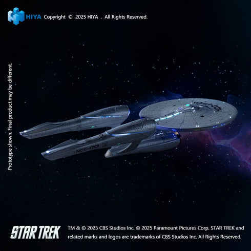 Hiya Toys Star Trek Strange 2009 REPLICAart Series Light Up Starship SS Enterprise NCC-1701 Replica