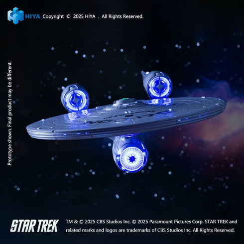 Hiya Toys Star Trek Strange 2009 REPLICAart Series Light Up Starship SS Enterprise NCC-1701 Replica