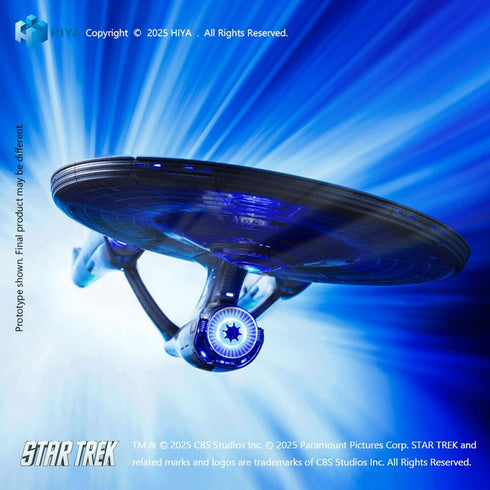 Hiya Toys Star Trek Strange 2009 REPLICAart Series Light Up Starship SS Enterprise NCC-1701 Replica