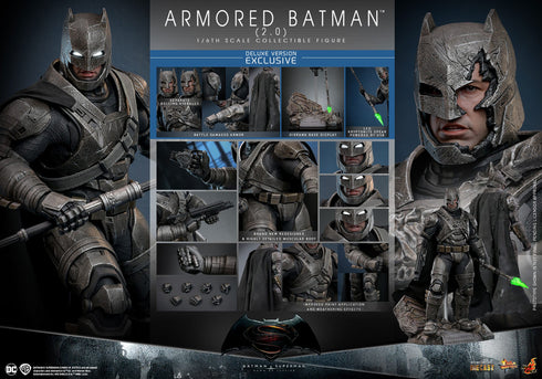 Hot Toys Batman v Superman: Dawn of Justice Movie Masterpiece Armored Batman 2.0 (Deluxe Version) 1/6 Action Figure