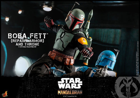 Hot Toys Boba Fett (Repaint Armor) and Throne Special Edition - Star Wars The Mandalorian - TMS056B - 1/6 Scale Collectible Figure