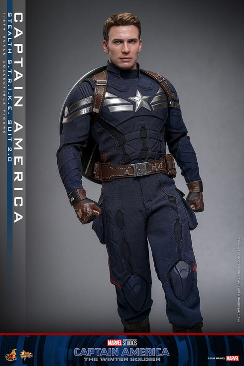 Hot Toys Captain America: The Winter Soldier Movie Masterpiece Captain America (Stealth S.T.R.I.K.E. Suit) 1/6 Figure