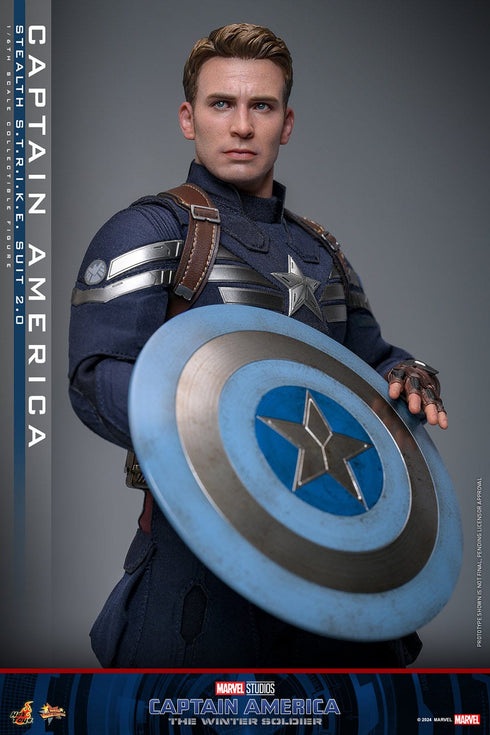 Hot Toys Captain America: The Winter Soldier Movie Masterpiece Captain America (Stealth S.T.R.I.K.E. Suit) 1/6 Figure