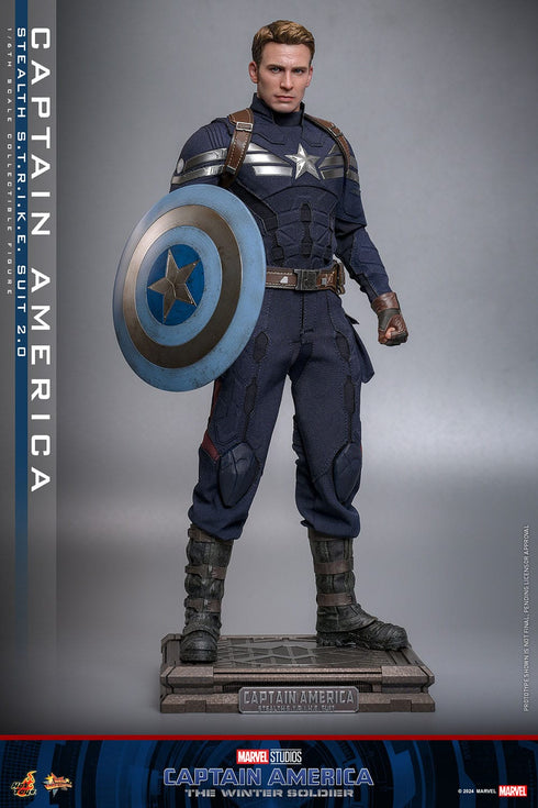 Hot Toys Captain America: The Winter Soldier Movie Masterpiece Captain America (Stealth S.T.R.I.K.E. Suit) 1/6 Figure