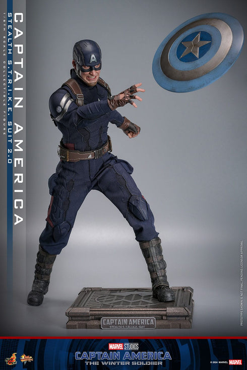 Hot Toys Captain America: The Winter Soldier Movie Masterpiece Captain America (Stealth S.T.R.I.K.E. Suit) 1/6 Figure