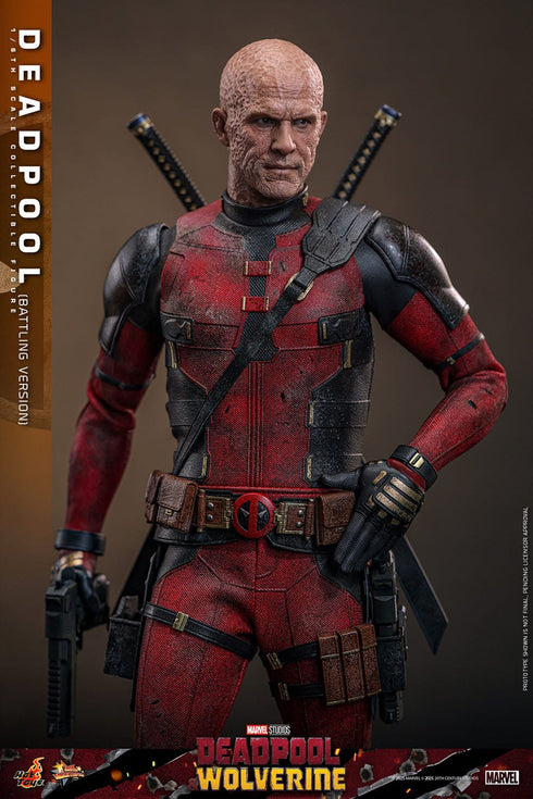 Hot Toys Deadpool (Battling Version) - Deadpool & Wolverine - MMS782 - 1/6 Scale Collectible Figure