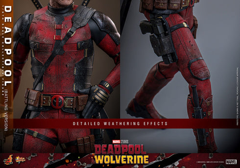 Hot Toys Deadpool (Battling Version) - Deadpool & Wolverine - MMS782 - 1/6 Scale Collectible Figure