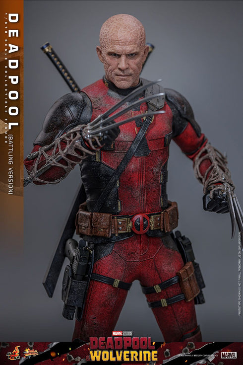 Hot Toys Deadpool (Battling Version) - Deadpool & Wolverine - MMS782 - 1/6 Scale Collectible Figure