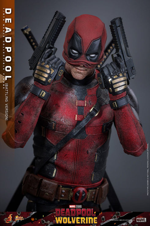 Hot Toys Deadpool (Battling Version) - Deadpool & Wolverine - MMS782 - 1/6 Scale Collectible Figure
