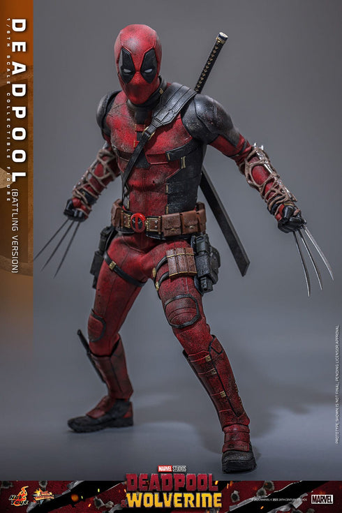 Hot Toys Deadpool (Battling Version) - Deadpool & Wolverine - MMS782 - 1/6 Scale Collectible Figure