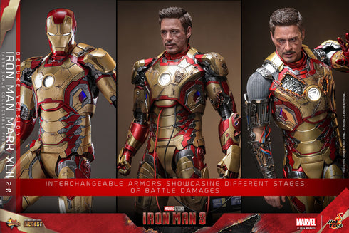 Hot Toys Iron Man Mark XLII (2.0) Deluxe - Iron Man 3 - MMS759D66 - Diecast 1/6 Scale Collectible Figure