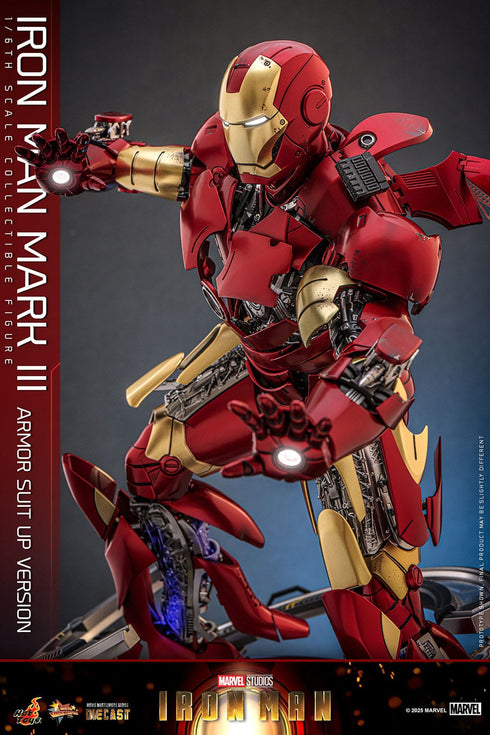 Hot Toys Iron Man Mark III (Armor Suit Up Version) - Iron Man - MMS825D72 - Diecast 1/6 Scale Collectible Figure