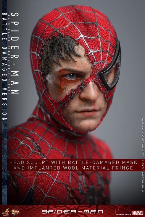 Hot Toys Spider-Man (Battle Damaged Version) - Spider-Man - MMS859 - 1/6 Scale Collectible Figure