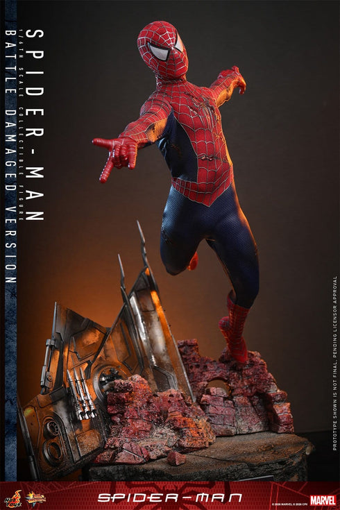 Hot Toys Spider-Man (Battle Damaged Version) - Spider-Man - MMS859 - 1/6 Scale Collectible Figure