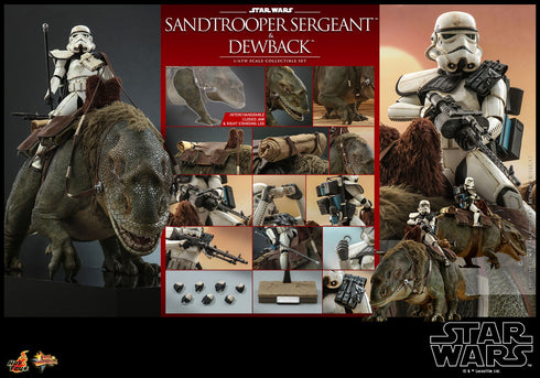 Hot Toys Dewback & Sandtrooper Sergeant - Star Wars Episode IV - MMS722 - 1/6 Scale Collectible Figure Set