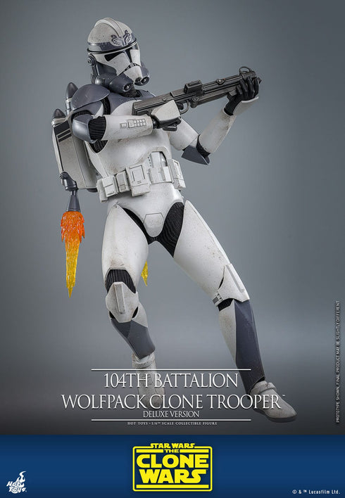 Hot Toys 104th Battalion Wolfpack Clone Trooper Deluxe Version - Star Wars: The Clone Wars - TMS143 - 1/6 Scale Collectible Figure