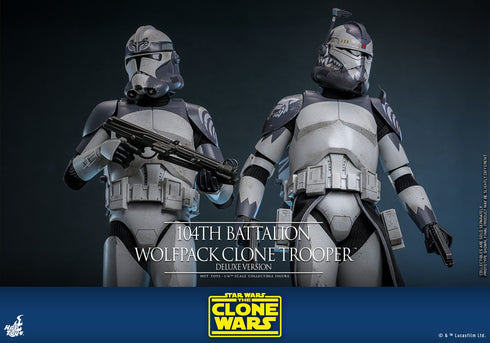Hot Toys 104th Battalion Wolfpack Clone Trooper Deluxe Version - Star Wars: The Clone Wars - TMS143 - 1/6 Scale Collectible Figure