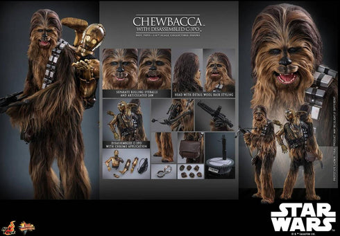 Hot Toys Chewbacca with Disassembled C-3PO - Star Wars: The Empire Strikes Back - MMS766 - 1/6 Scale Collectible Figure