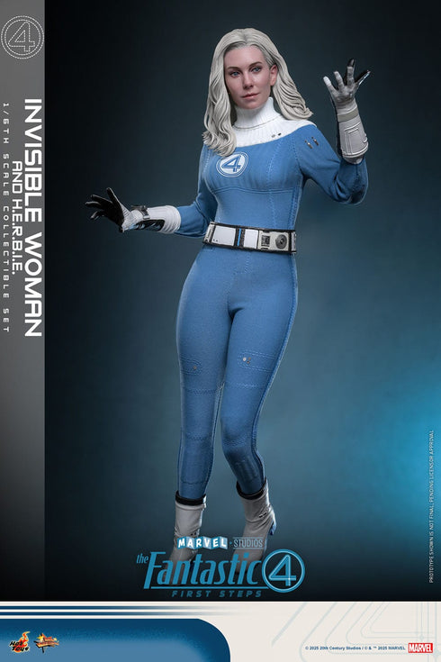 Hot Toys Invisible Woman & H.E.R.B.I.E. - The Fantastic Four: First Steps - MMS824 -1/6 Scale Collectible Figure 2-Pack