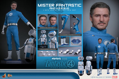Hot Toys Mister Fantastic & H.E.R.B.I.E. - The Fantastic Four: First Steps - MMS821 - 1/6 Scale Collectible Figure 2-Pack