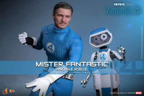 Hot Toys Mister Fantastic & H.E.R.B.I.E. - The Fantastic Four: First Steps - MMS821 - 1/6 Scale Collectible Figure 2-Pack